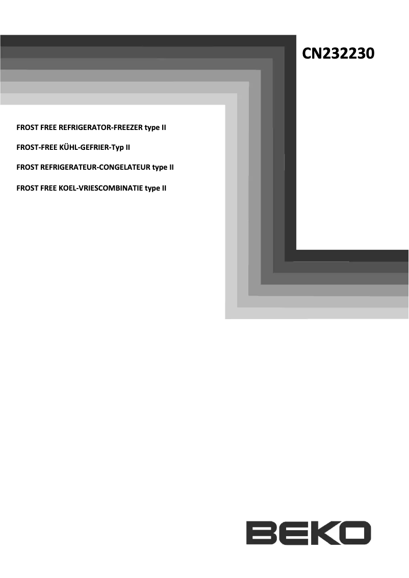 Page n°1 - Manuel utilisateur Beko CN 232230