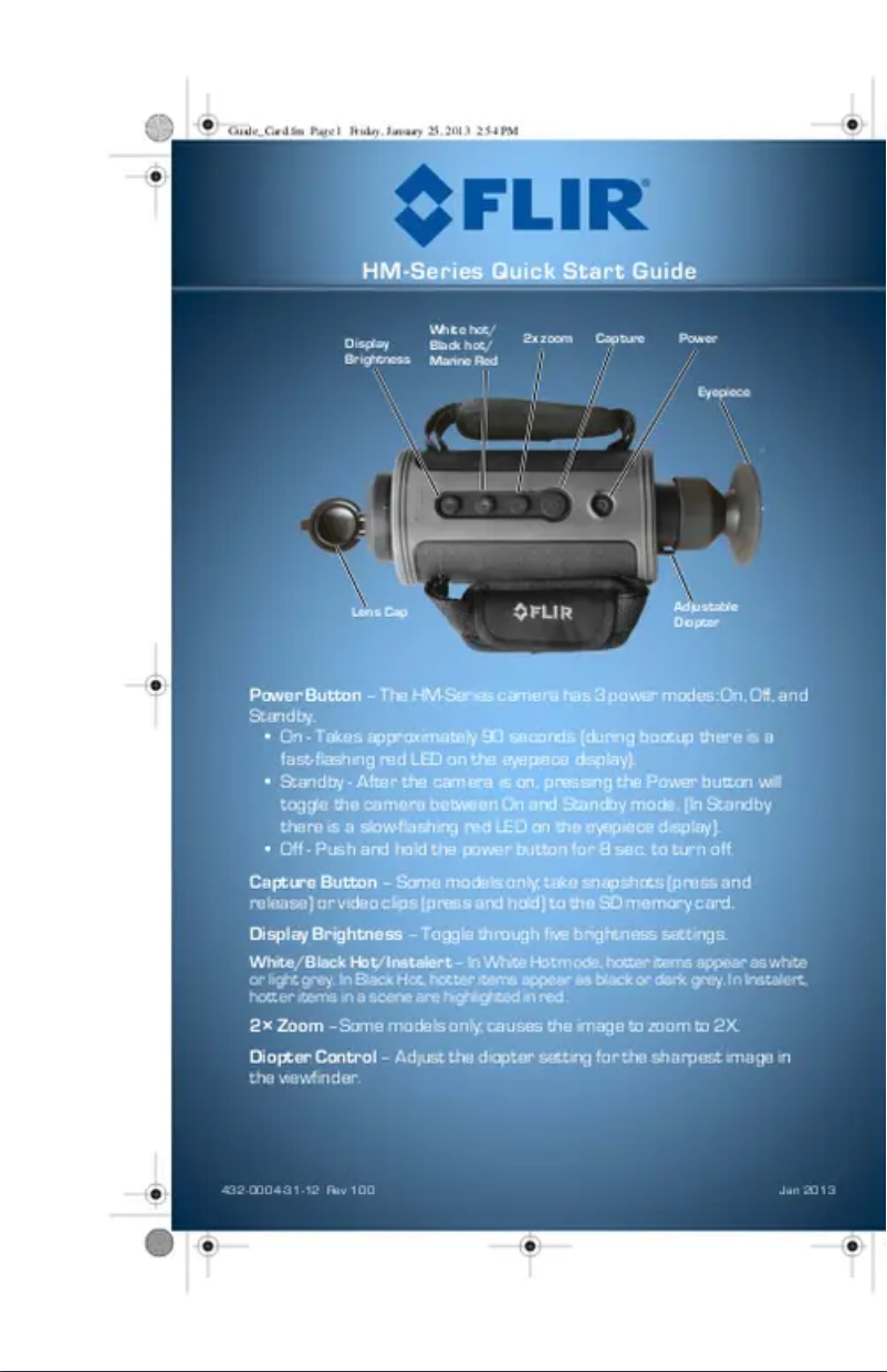 Page 1 de la notice Guide de démarrage rapide FLIR First Mate II HM 324XP+