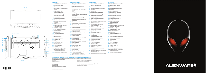 Page 1 de la notice Manuel utilisateur Dell Alienware M18x R2