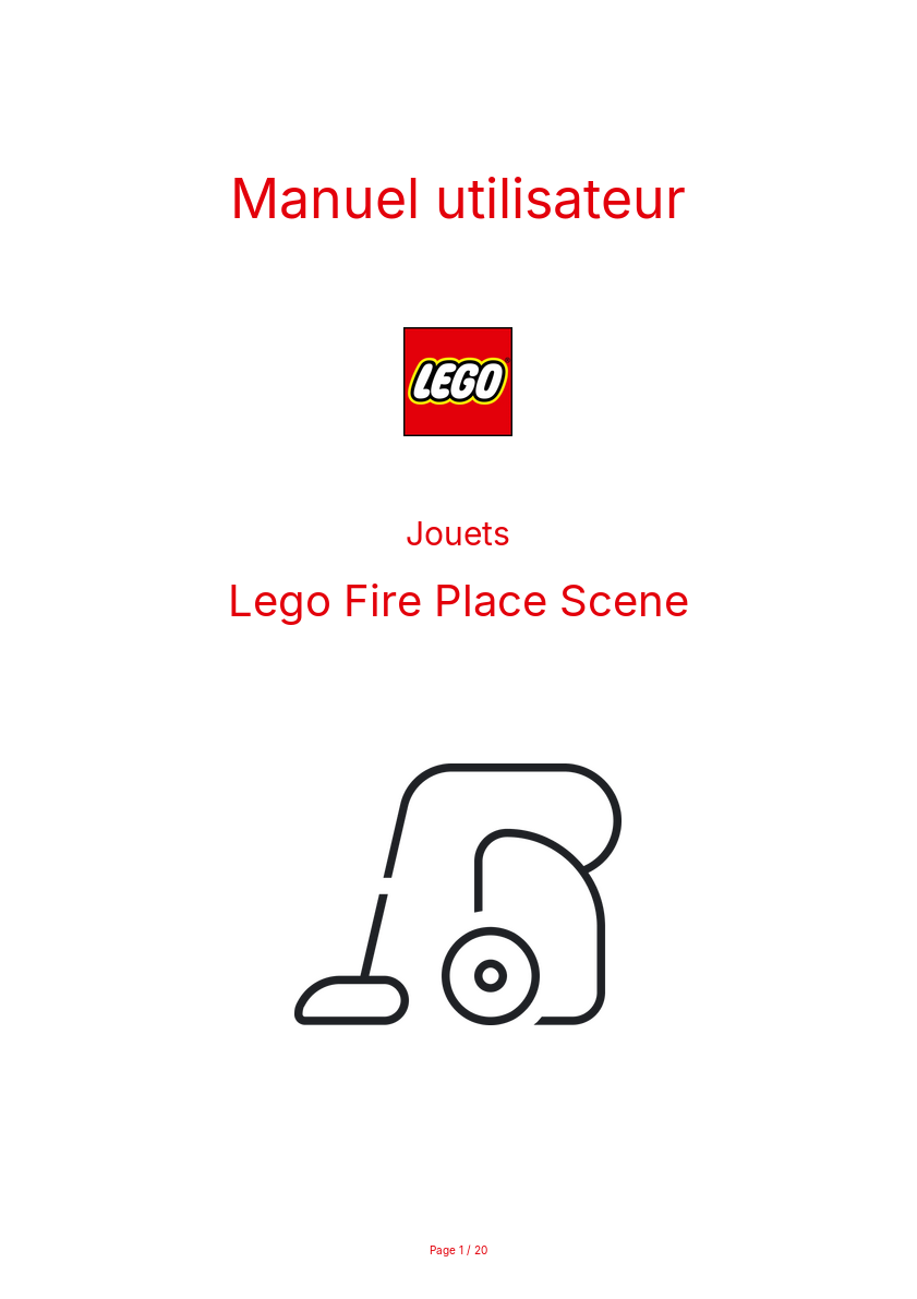Page n°1 - Manuel utilisateur Lego Fire Place Scene