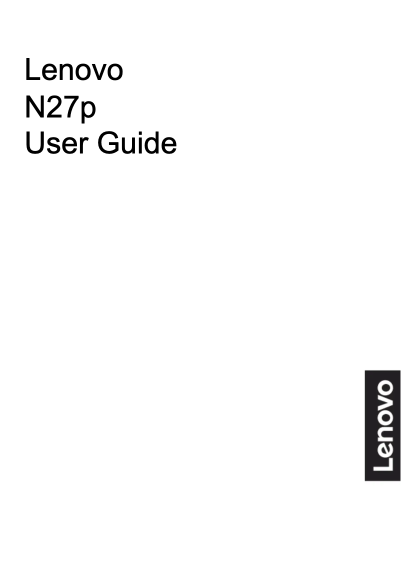Page n°1 - Manuel utilisateur Lenovo N27p