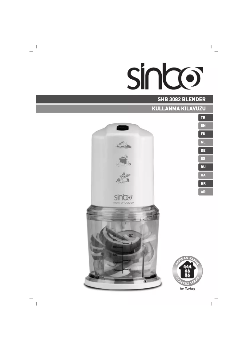 Page 1 de la notice Manuel utilisateur Sinbo SHB 3082