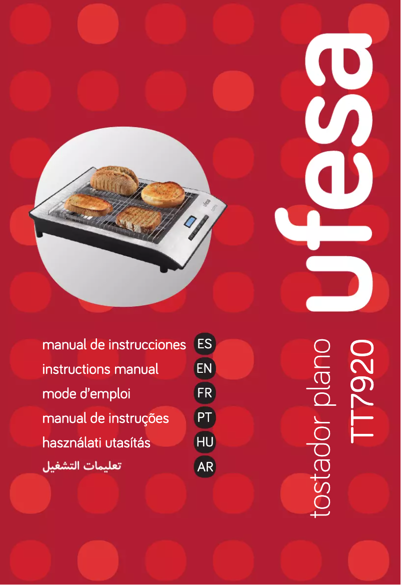 Page 1 de la notice Manuel utilisateur Ufesa TT7920