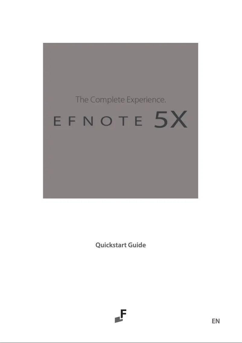 Image de la première page du manuel de l'appareil 5X