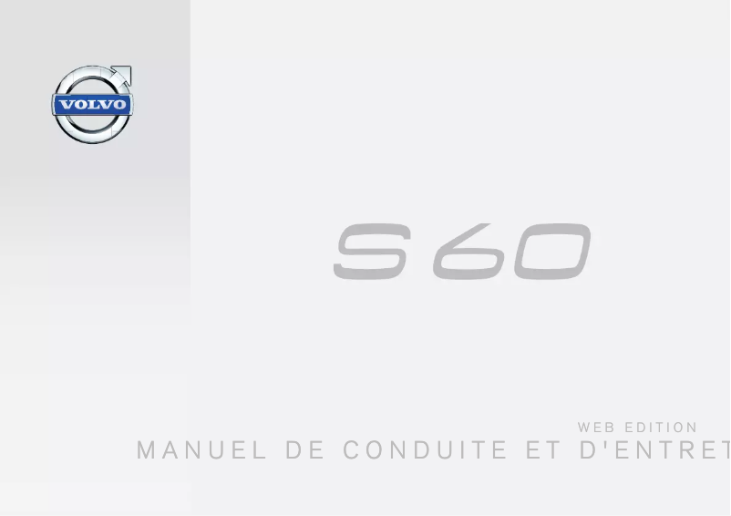 Image de la première page du manuel de l'appareil S60 (2013)