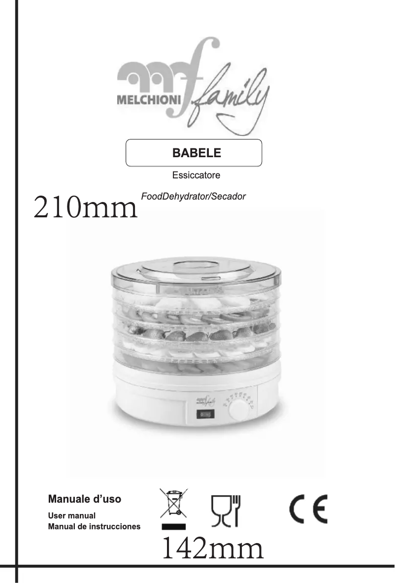 Page 1 de la notice Manuel utilisateur Melchioni Babele