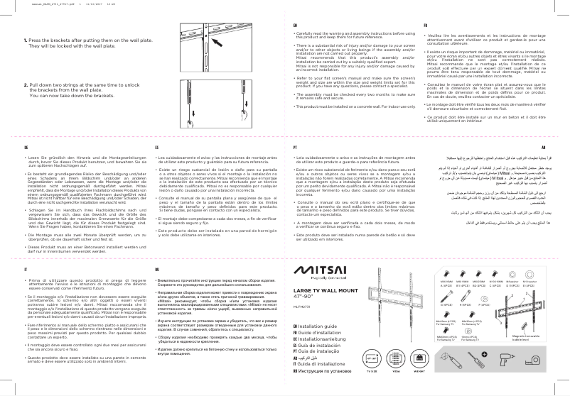 Page n°1 - Manuel utilisateur Mitsai MLFM2731