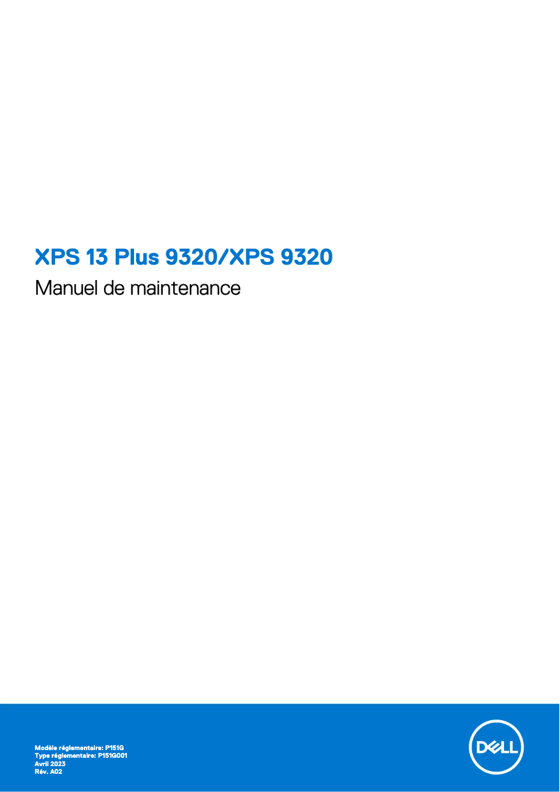 Page 1 de la notice Manuel utilisateur Dell XPS 13 Plus 9320
