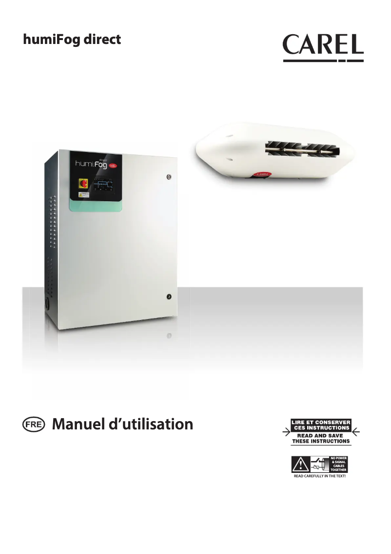 Image de la première page du manuel de l'appareil humiFog direct