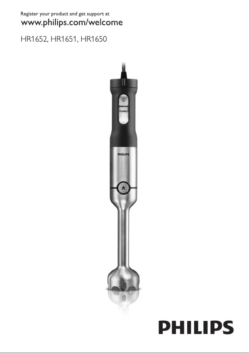 Page 1 de la notice Manuel utilisateur Philips Avance Collection HR1651