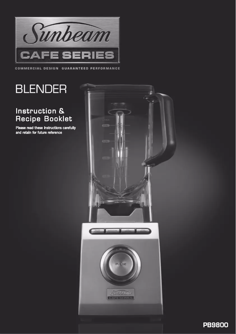 Image de la première page du manuel de l'appareil Cafe Series PB9800