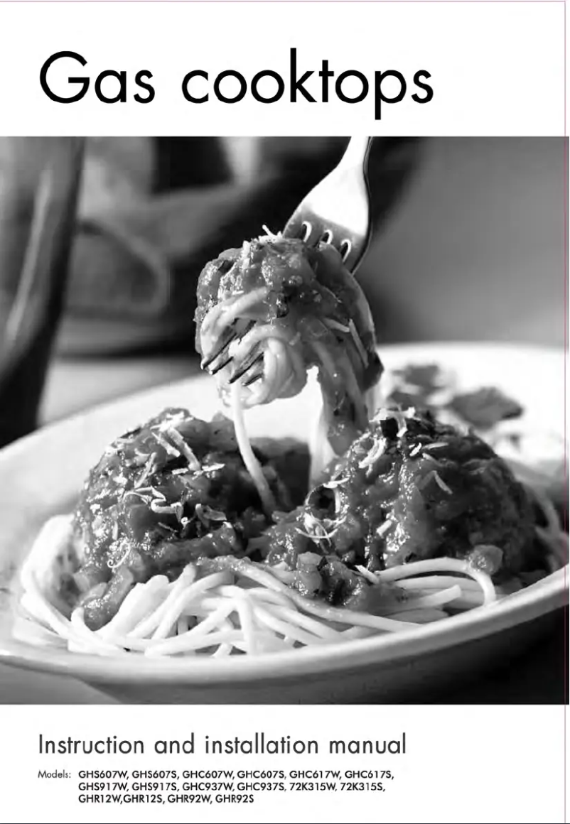 Page 1 de la notice Guide d'installation Westinghouse GHR12W