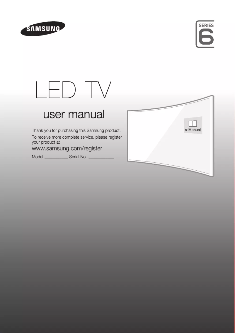 Page n°1 - Manuel utilisateur Samsung UA40J6300AK