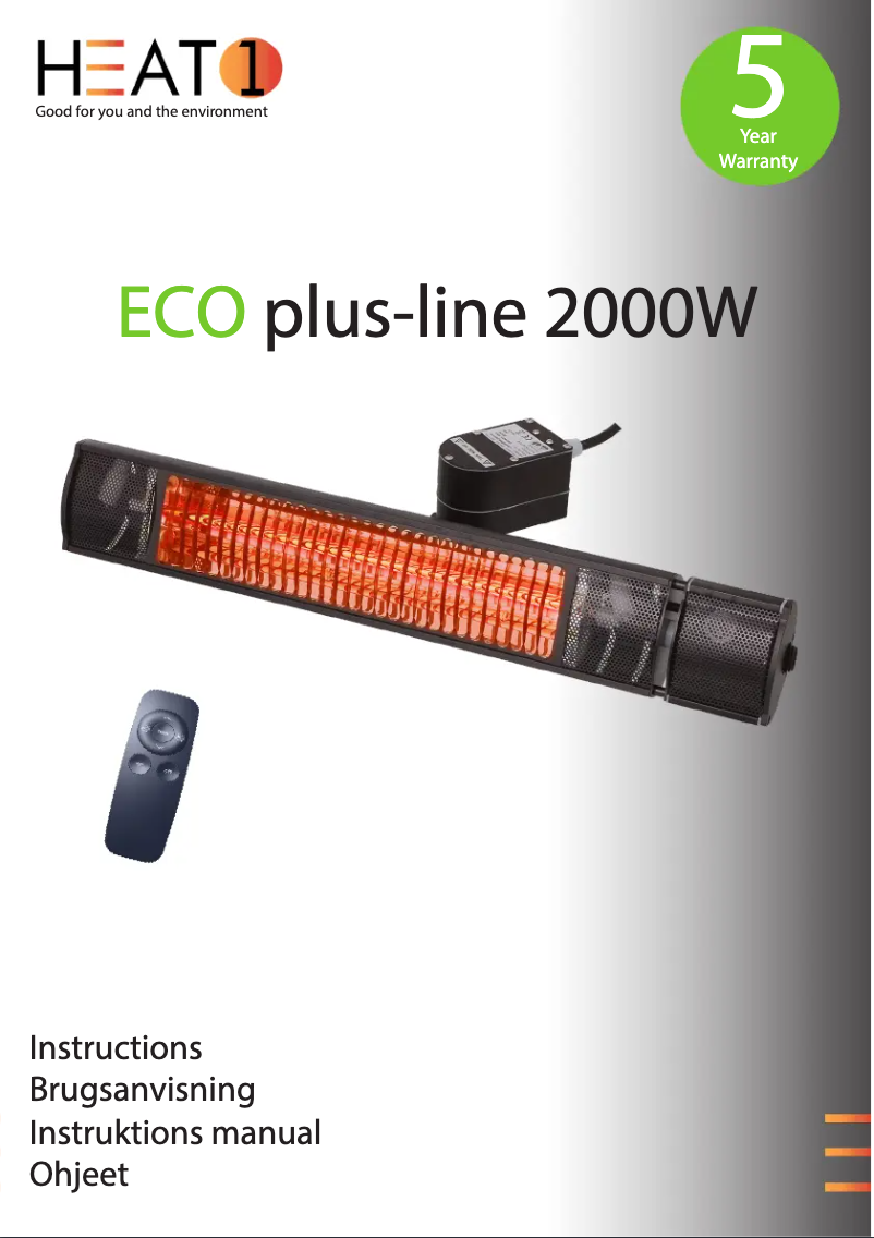 Image de la première page du manuel de l'appareil ECO plus-line 2000W
