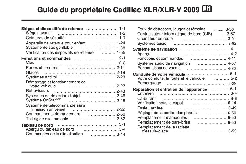 Image de la première page du manuel de l'appareil XLR (2009)