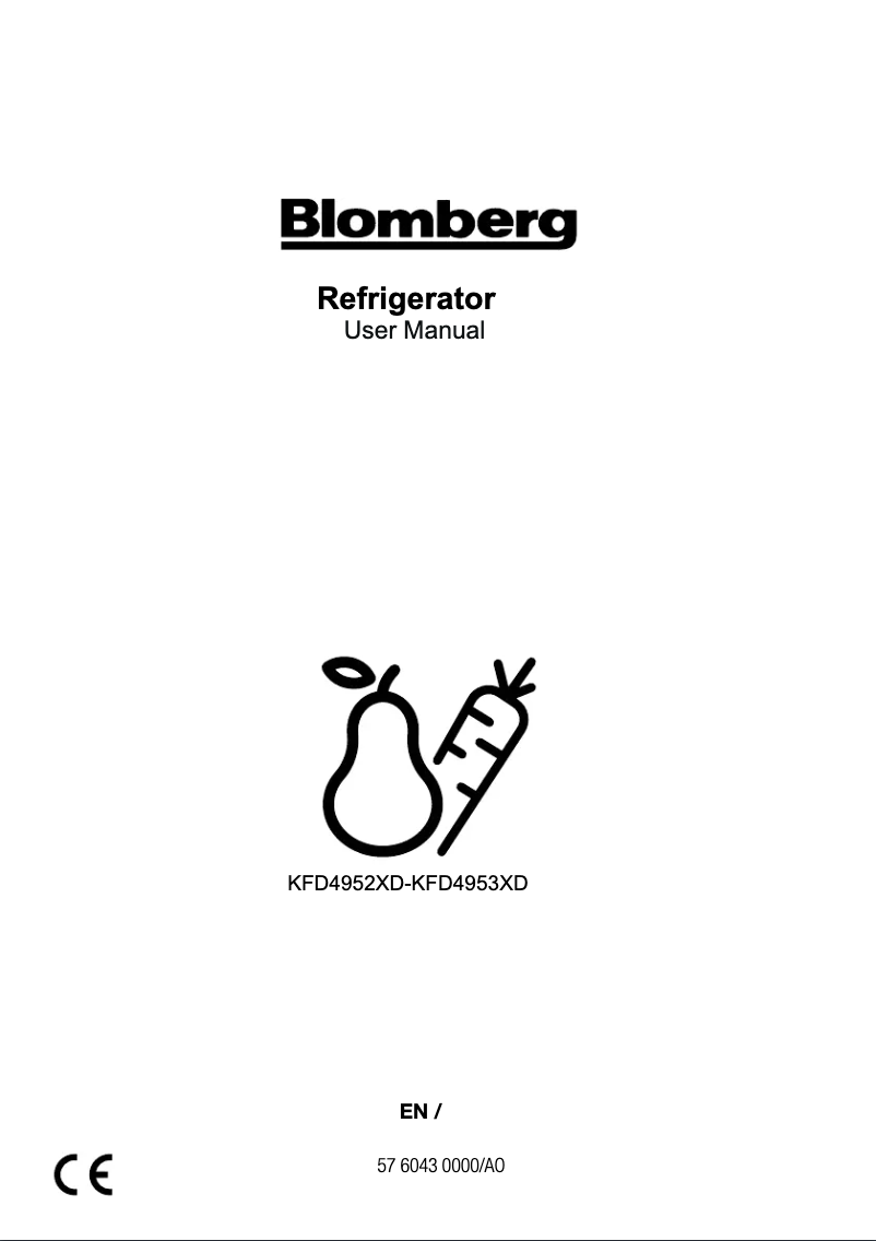 Page n°1 - Manuel utilisateur Blomberg KFD4953XD