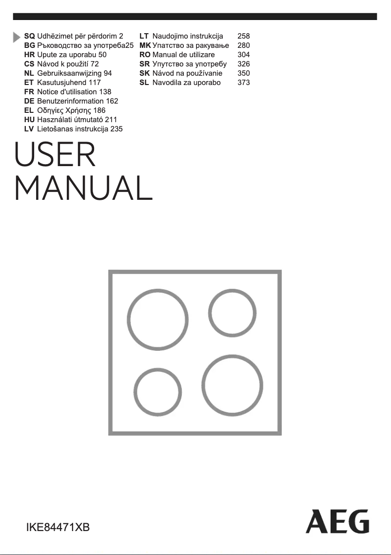 Image de la première page du manuel de l'appareil IKE84471XB
