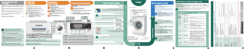 Page n°1 - Manuel utilisateur Siemens WM16S893FG