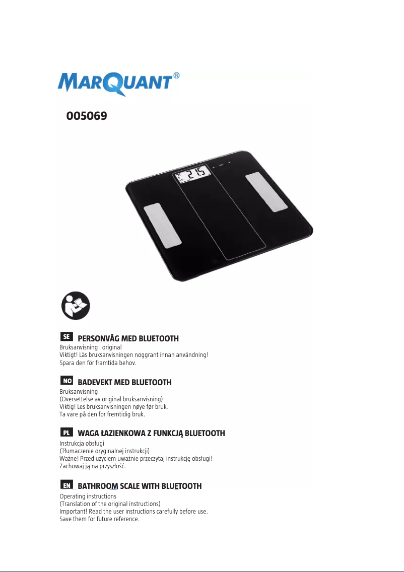 Page n°1 - Manuel utilisateur Marquant 005-069