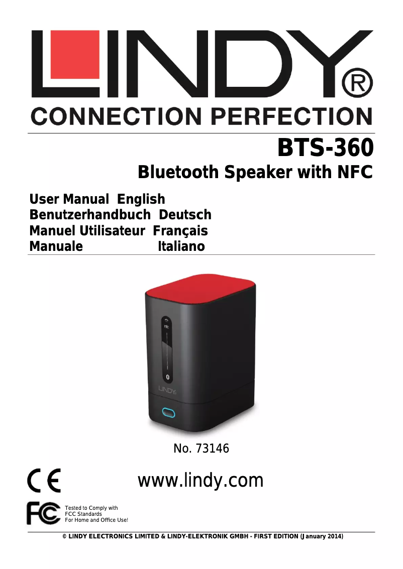 Page 1 de la notice Manuel utilisateur Lindy BTS-360