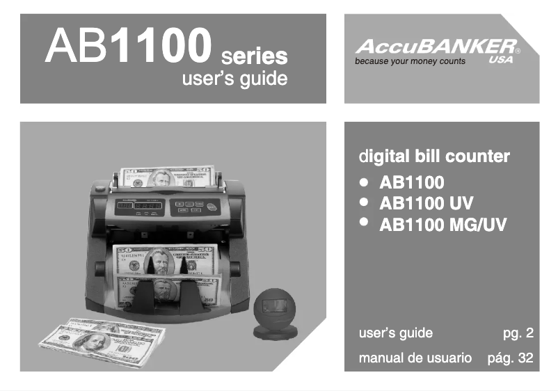 Page 1 de la notice Manuel utilisateur AccuBANKER AB1100 UV
