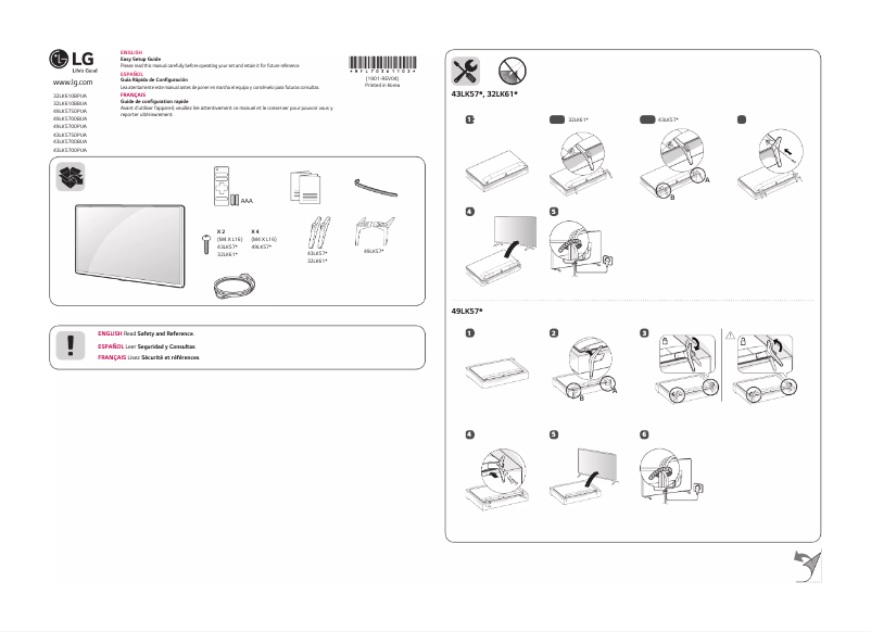 Page n°1 - Manuel utilisateur LG 49LK5750PUA