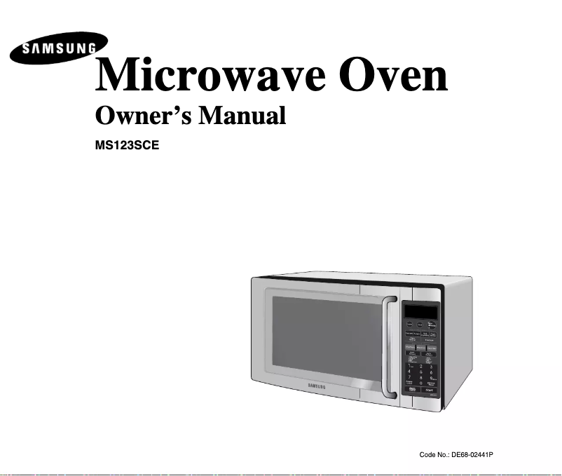 Page 1 de la notice Manuel utilisateur Samsung MS123SCE