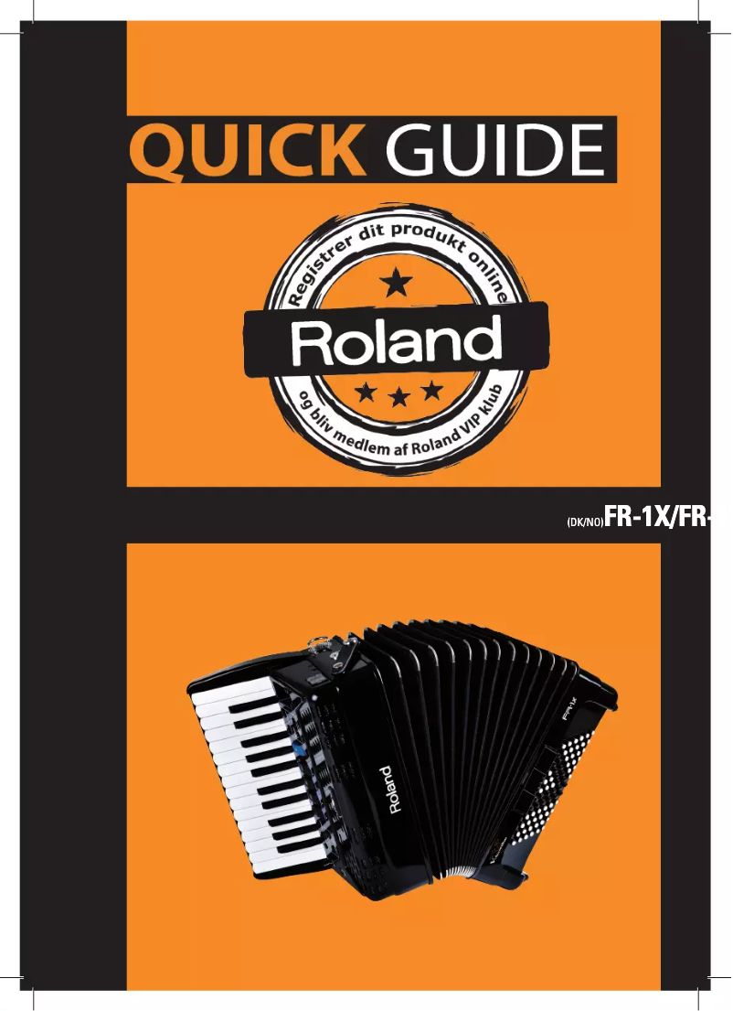 Page 1 de la notice Manuel utilisateur Roland FR-1XB