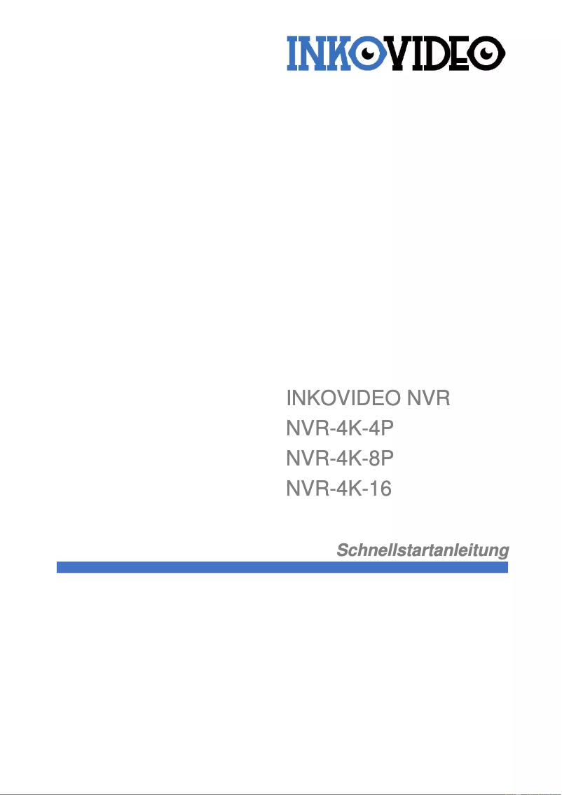 Page 1 de la notice Manuel utilisateur Inkovideo NVR-4K-8P