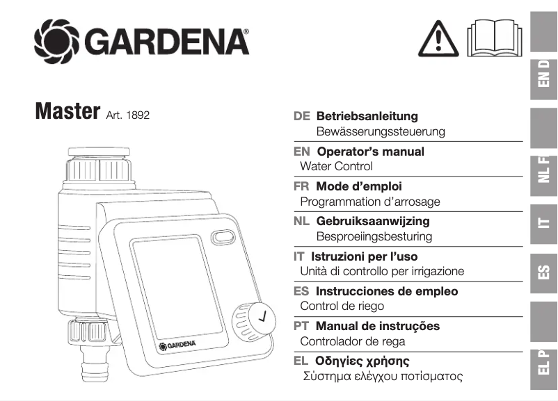Page 1 de la notice Manuel utilisateur Gardena Master 1892