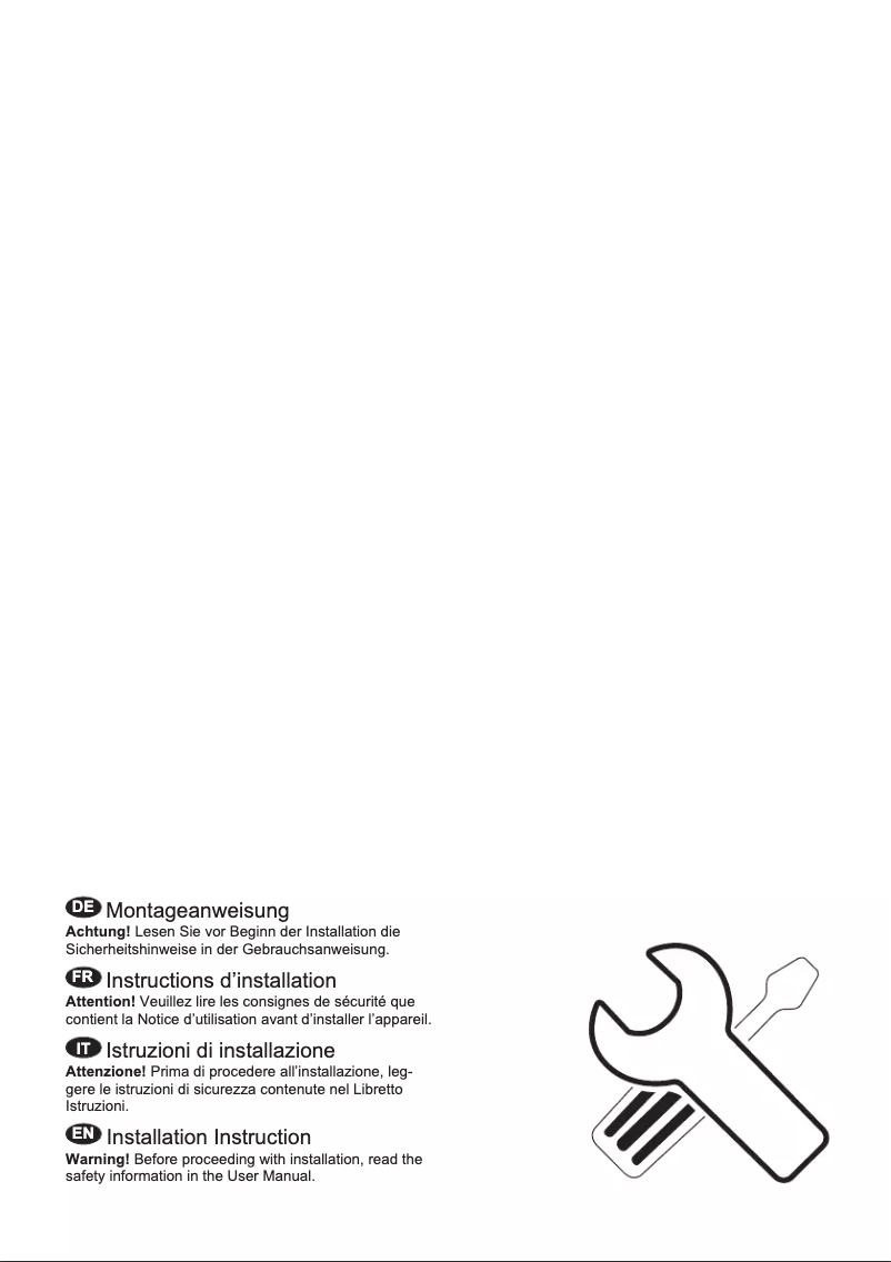 Page 1 de la notice Guide d'installation Electrolux EK282SALWE