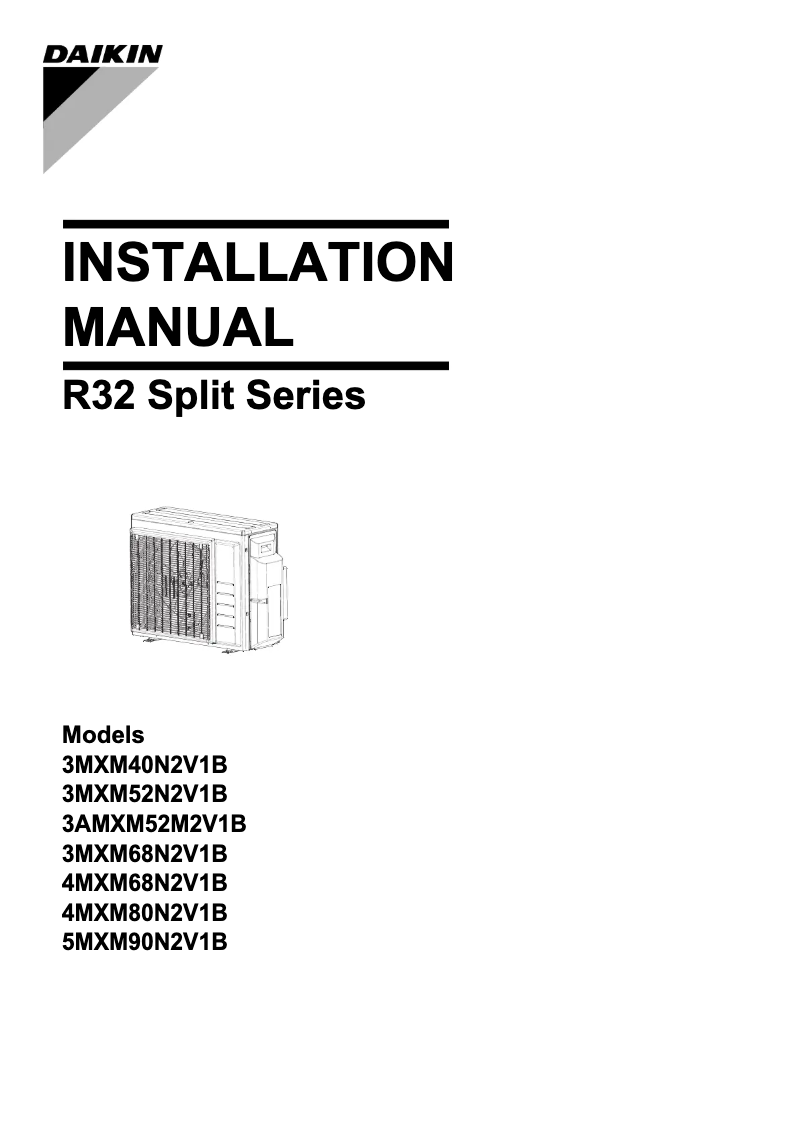 Page 1 de la notice Manuel utilisateur Daikin 3MXM68N