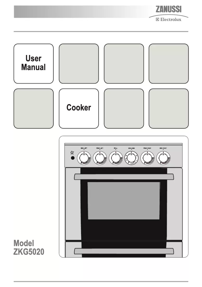 Image de la première page du manuel de l'appareil ZKG5020WN1