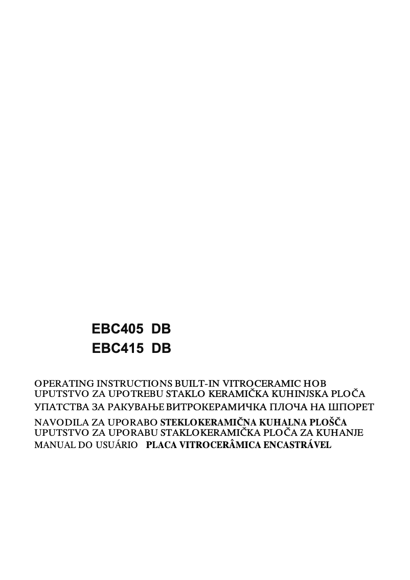 Página 1 del manual Manual de usuario VOX EBC405DB