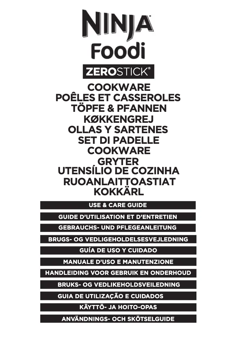 Page n°1 - Manuel utilisateur Ninja Foodi Zerostick C30422EU