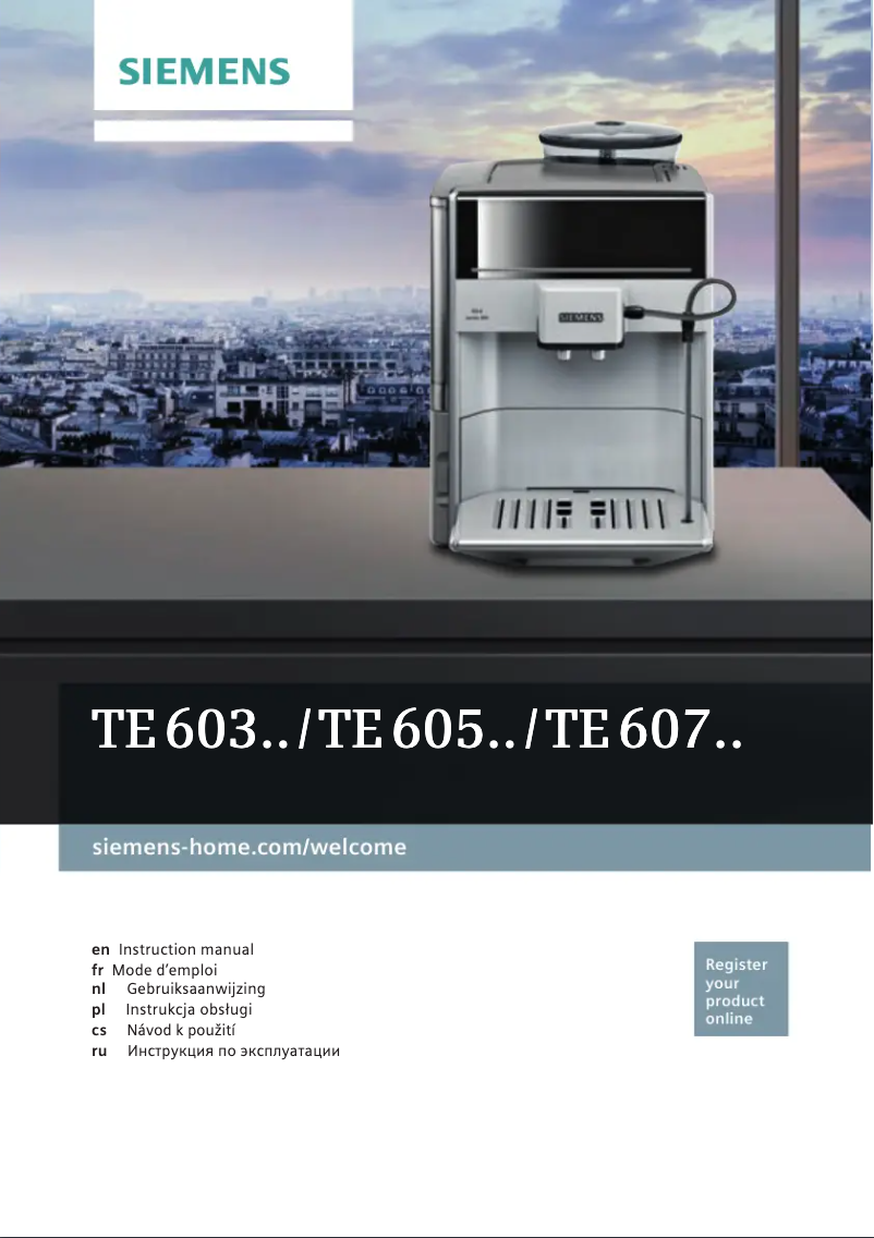 Page 1 de la notice Manuel utilisateur Siemens TE607203