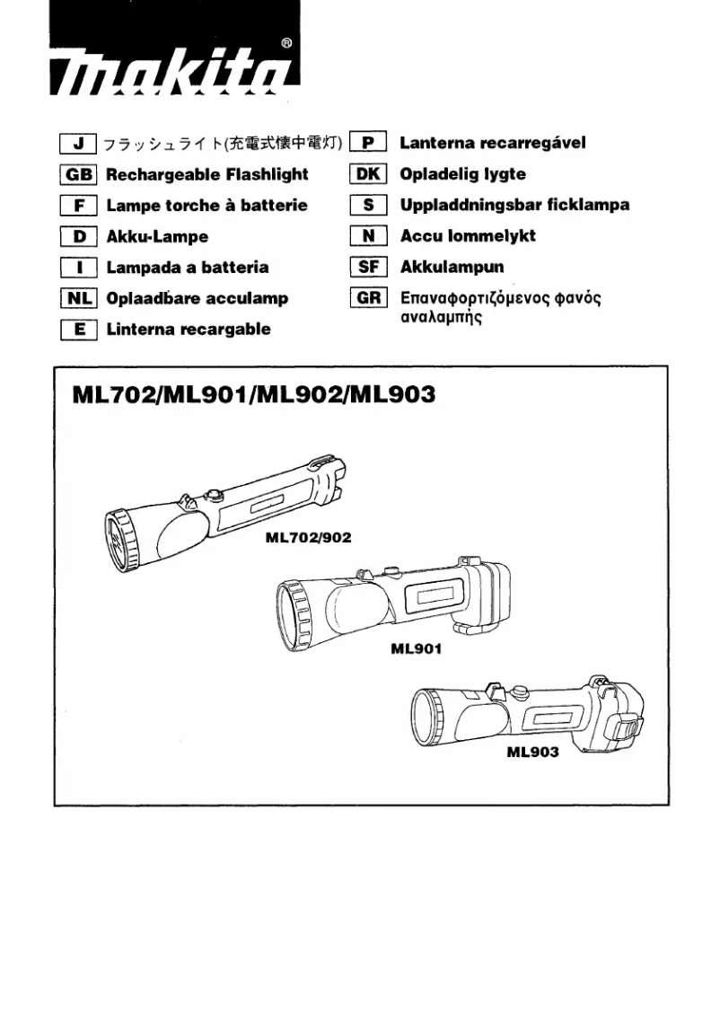 Page 1 de la notice Manuel utilisateur Makita ML901