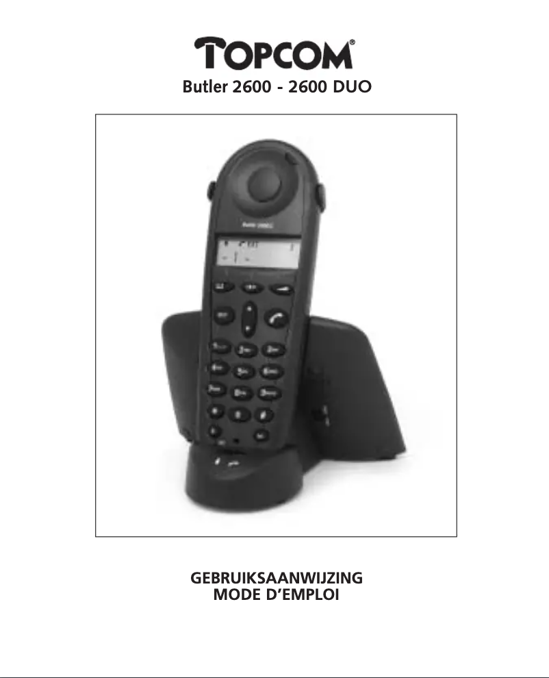 Page 1 of the manual User Manual Topcom Butler 2600 DUO