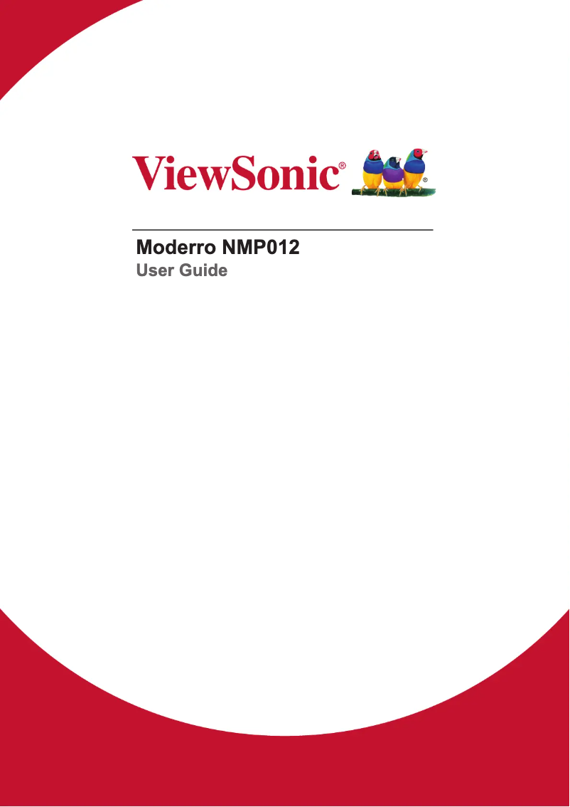 Page n°1 - Manuel utilisateur Viewsonic Moderro NMP012