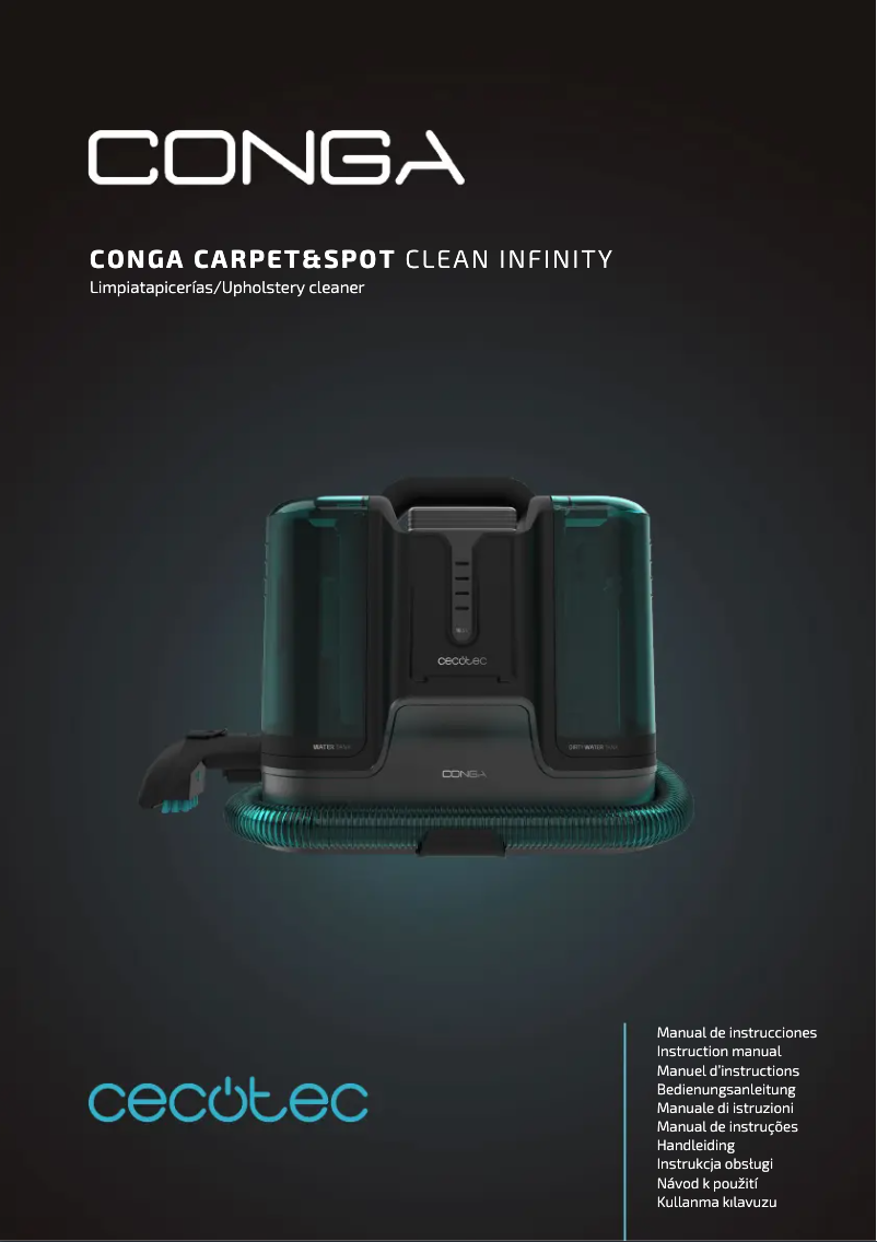 Page 1 de la notice Manuel utilisateur Cecotec Conga Carpet&Spot Clean Infinity