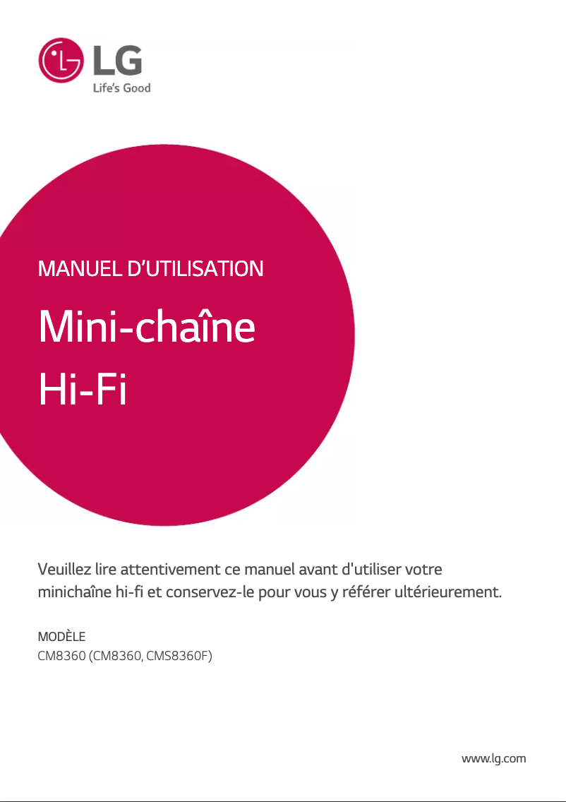 Página 1 del manual Manual de usuario LG CM8360