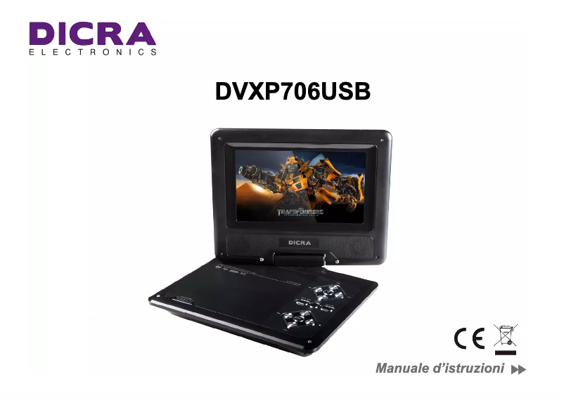 Page n°1 - Manuel utilisateur Dicra DVXP706USB