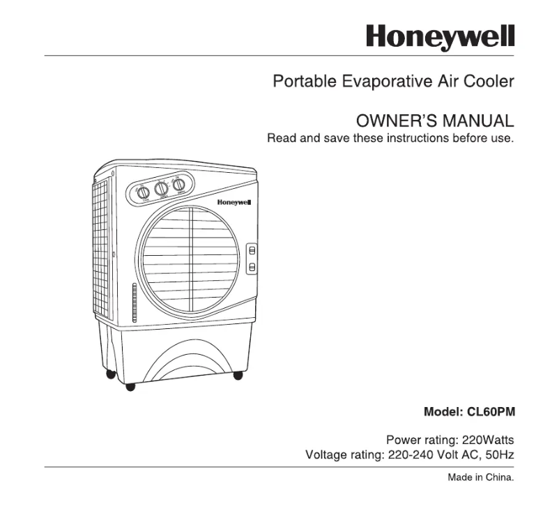 Page 1 de la notice Manuel utilisateur Honeywell CL60PM