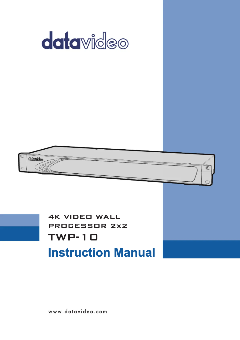 Page 1 de la notice Manuel utilisateur DataVideo TWP-10