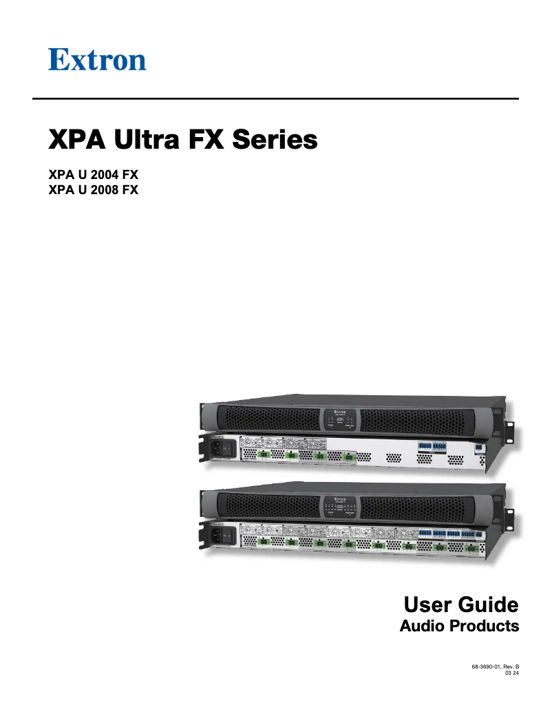 Page n°1 - Manuel utilisateur Extron XPA U 2004 FX