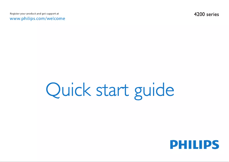 Page 1 de la notice Guide de démarrage rapide Philips 32PFL4208D