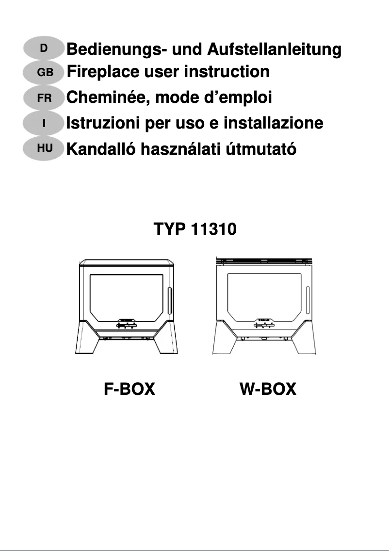 Page n°1 - Manuel utilisateur Wamsler W-Box