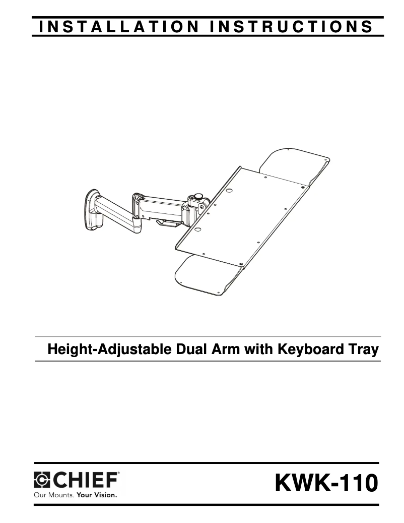 Page n°1 - Manuel utilisateur Chief KWK110