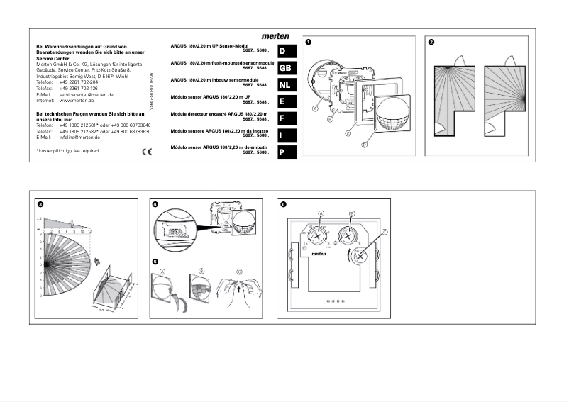 Page n°1 - Manuel utilisateur Merten Argus 180