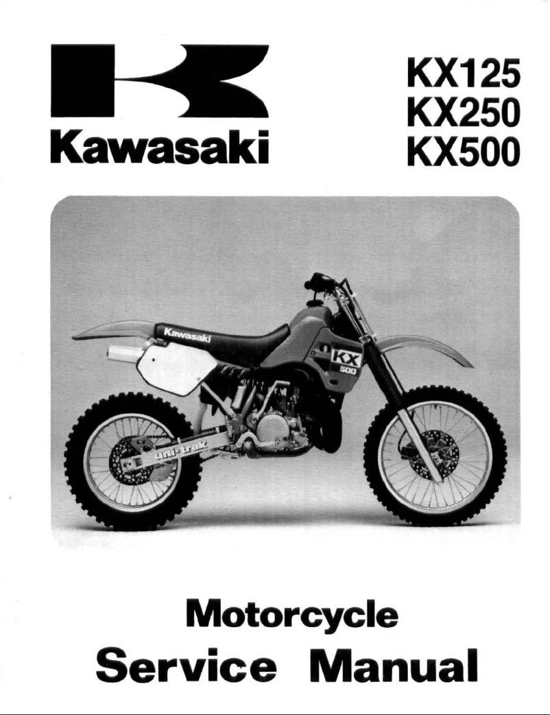 Image de la première page du manuel de l'appareil KX250 (2004)